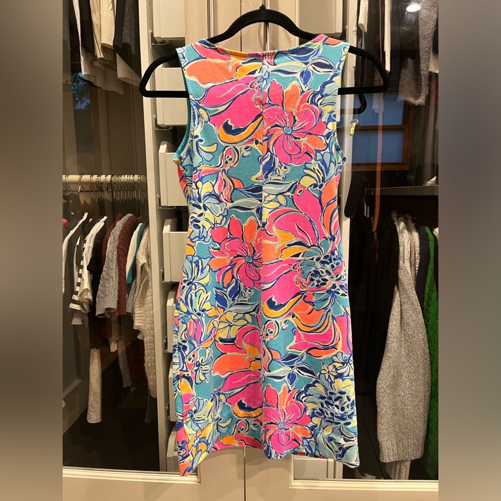 LILLY PULITZER Harper Shift Dress in Seaside Aqua Breezy Babe Size XXS - Picture 5 of 6
